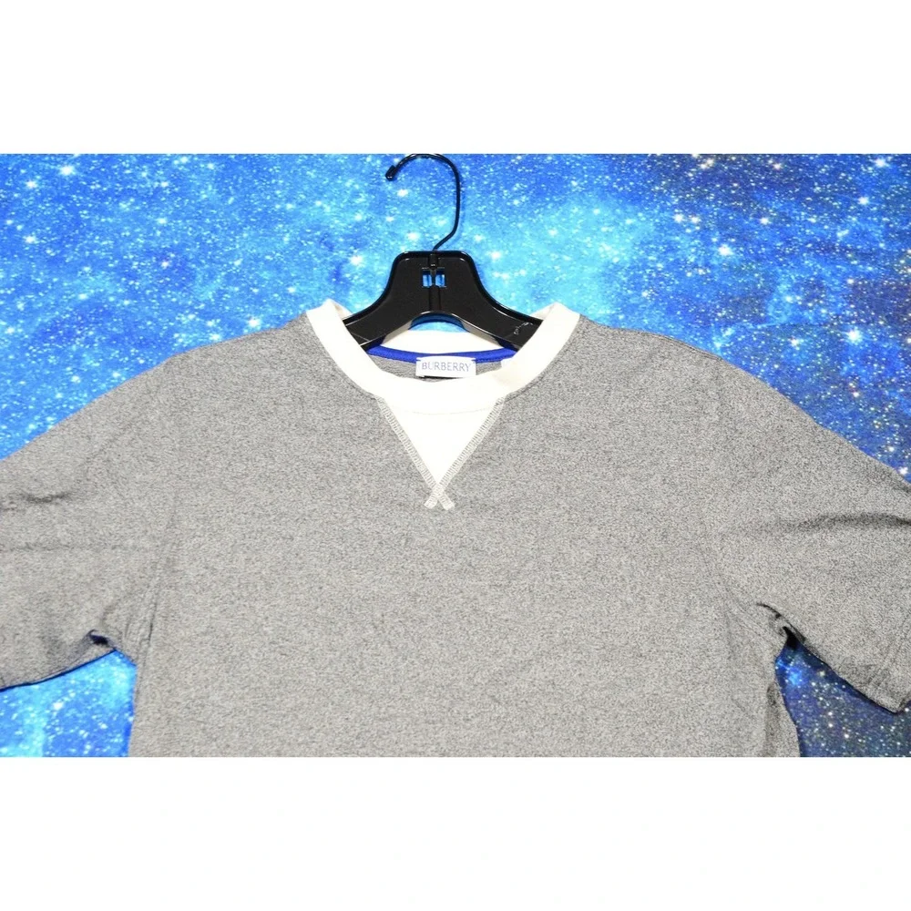 Burberry Shirt Kids 12‎ Gray Cotton Logo Crew Neck Short Sleeve Tee Top